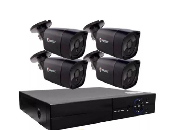 Imagem de Kit DVR JL8004 + 4 câmeras bullet  5MP  Acesso remoto