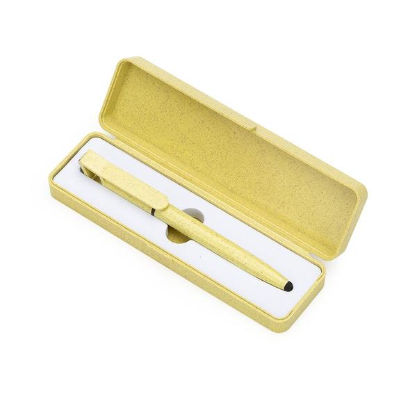 Kit Ecológico Caneta e Estojo de fibra de bambu - suporte de celular e limpa tela - GPJ Comércio Imagem de Kit Ecológico Caneta e Estojo de fibra de bambu - suporte de celular e limpa tela