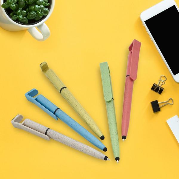 Kit Ecológico Caneta e Estojo de fibra de bambu - suporte de celular e limpa tela - GPJ Comércio Imagem de Kit Ecológico Caneta e Estojo de fibra de bambu - suporte de celular e limpa tela