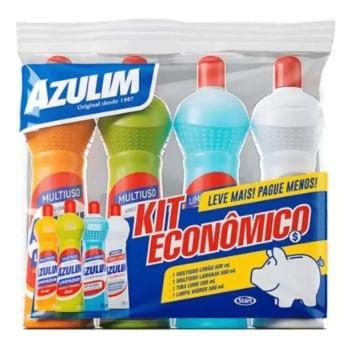 Imagem de Kit Econômico AZULIM 4Un x 500ml (Multiuso Limão/Laranja, Tira Limo, Limpa Vidro