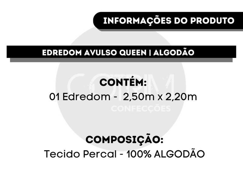 Imagem de Kit Edredom Queen Algodão Avulso Percal 200 Fios Cobertor