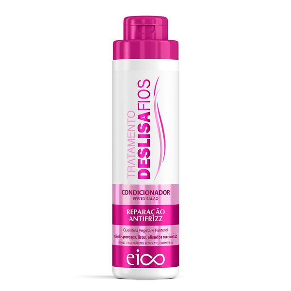 Imagem de Kit Eico Delisa Fios Shampoo 800ml Condicionador 750ml Hidratação Lisos Alisados Antifrizz