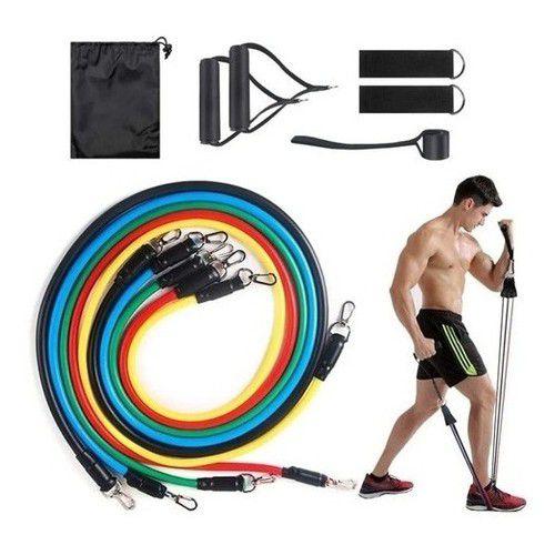Kit Elástico Exercícios Malhar Musculação Academia em Casa - Online Imagem de Kit Elástico Exercícios Malhar Musculação Academia em Casa