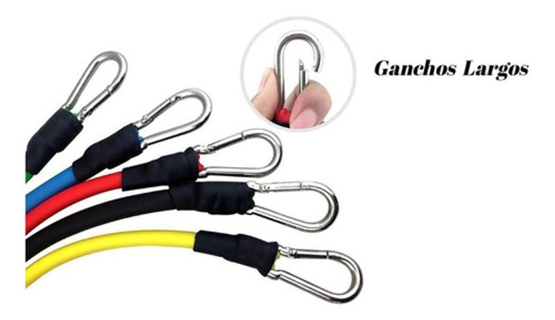 Kit Elástico Extensor 11 Peças Exercício Funcional Tubing 2021 - SLU FITNESS Imagem de Kit Elástico Extensor 11 Peças Exercício Funcional Tubing 2021