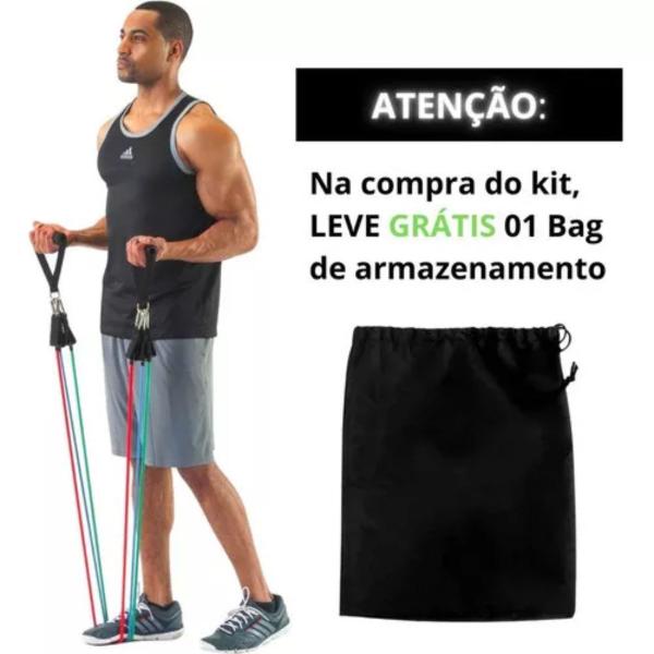 Imagem de Kit Elastico Extensor 11 Pecas Para Exercicio Funcional Casa