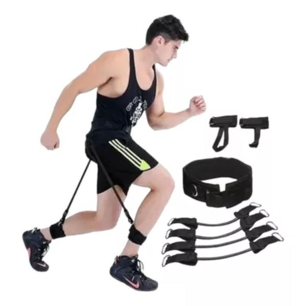 Imagem de Kit Elastico Extensor Treino Academia Exercícios Em Casa