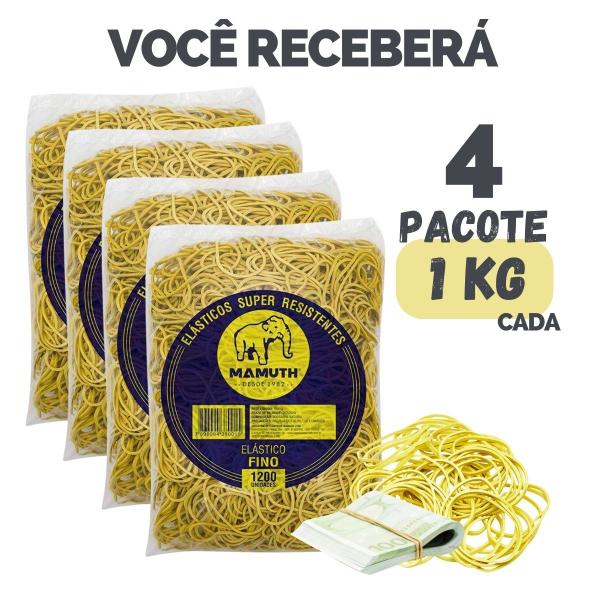 Imagem de Kit Elástico Ou Borrachinha Para Dinheiro Escritório Embalagem - Escolha Seu Kit