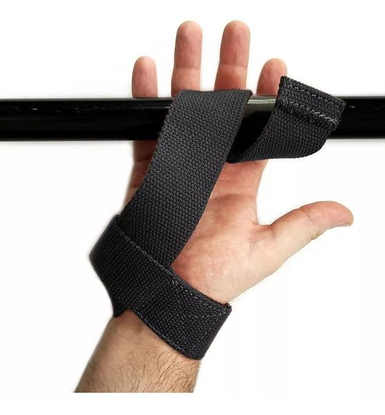 Imagem de Kit Elásticos Exercício Miniband 5 Níveis + 2 Tala Straps 100% Algodão Musculação Academia Treino em Casa