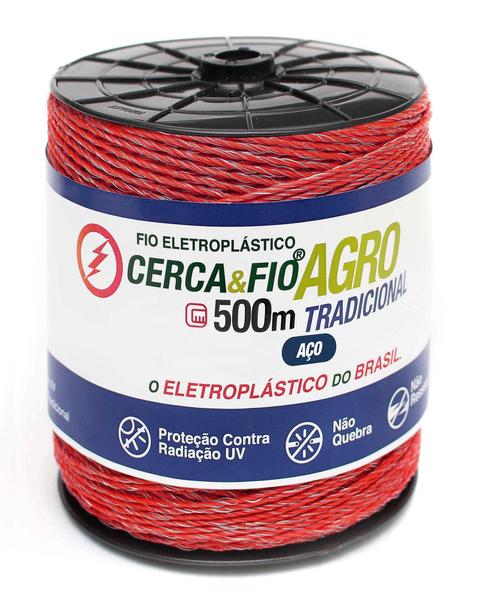 Imagem de Kit Eletrificador Cerca Elétrica Rural Gado e Fio 500m 30km Laranja