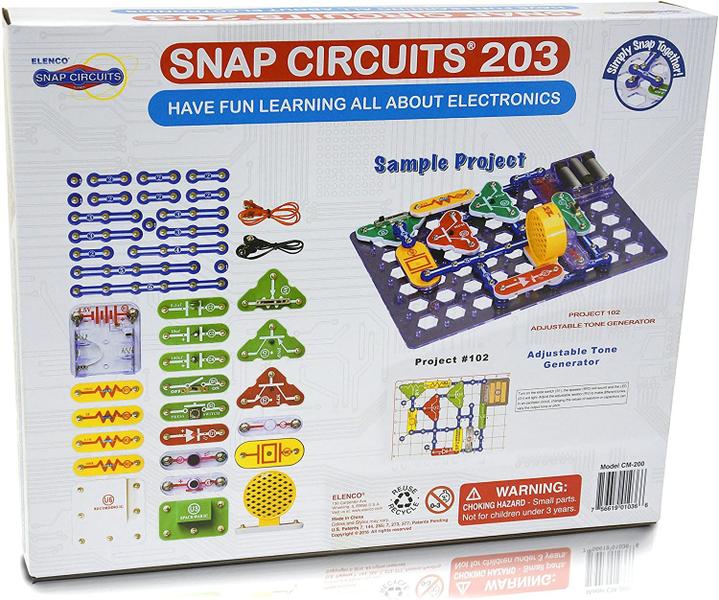 Imagem de Kit Eletrônico Snap Circuits 203  200+ Projetos  Diversão Ilimitada