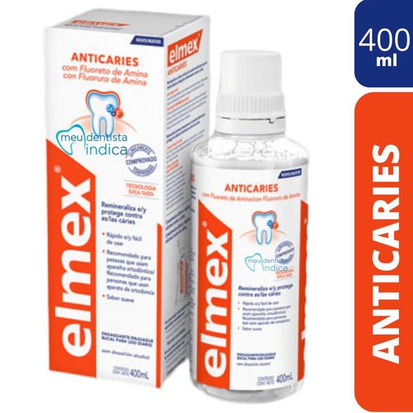 Imagem de Kit Elmex Anticarie  Enxaguatório + Creme dental + Escova Ultrasoft