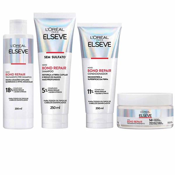 Kit Elseve Bond Repair - Pré Shampoo + Shampoo + Condicionador + Máscara Kit Elseve Bond Repair - Pré Shampoo + Shampoo + Condicionador + Máscara