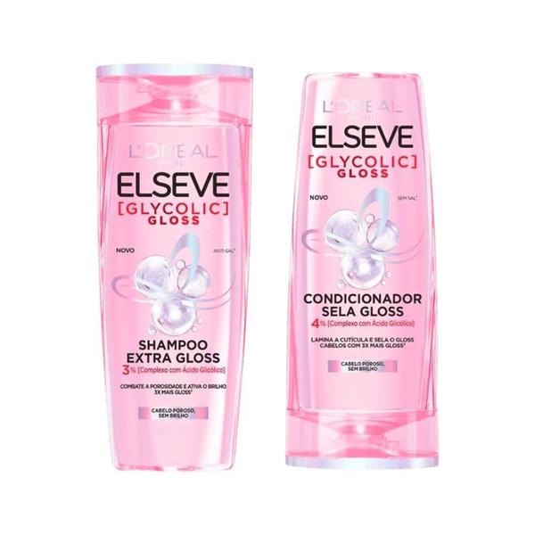 Imagem de Kit Elseve Glycolic Gloss Shampoo 375Ml + Cond 170Ml