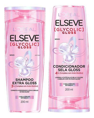 Imagem de Kit Elseve Glycolic Gloss Shampoo + Condicionador 200 Ml