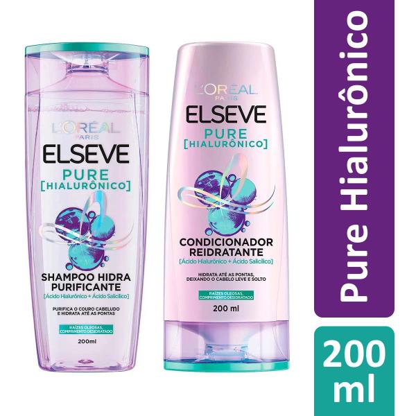 Imagem de Kit Elseve Pure Hialurônico Loréal Paris Sh + Cond 200ml