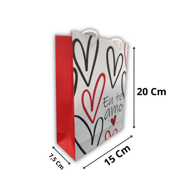 Imagem de Kit Embalagens para presente Caixa 15x15x4 + Sacola de Papel Kraft