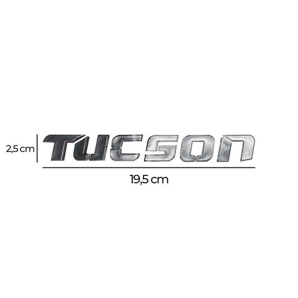 Imagem de Kit Emblema Letreiro Hyu Tucson 2006 À 2024 Cromado Traseiro