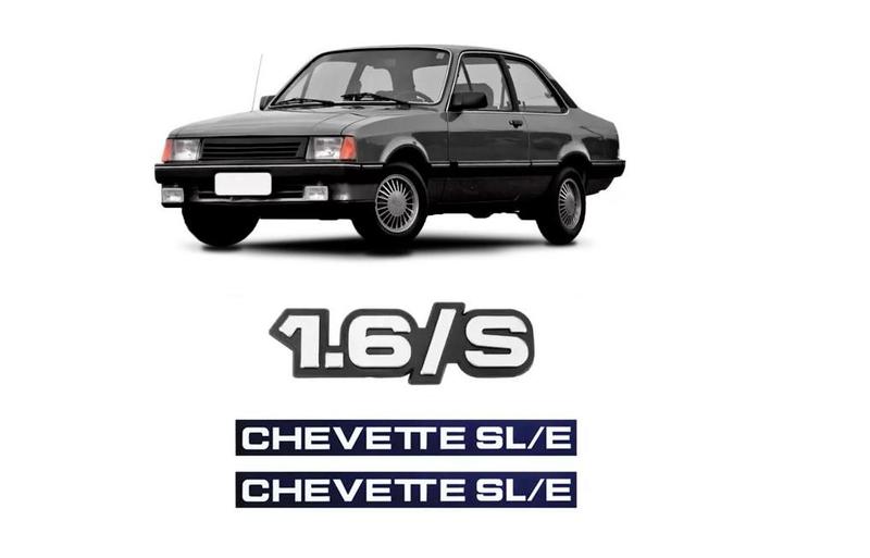 Imagem de Kit emblema p/ chevette sle 1.6/s cinza