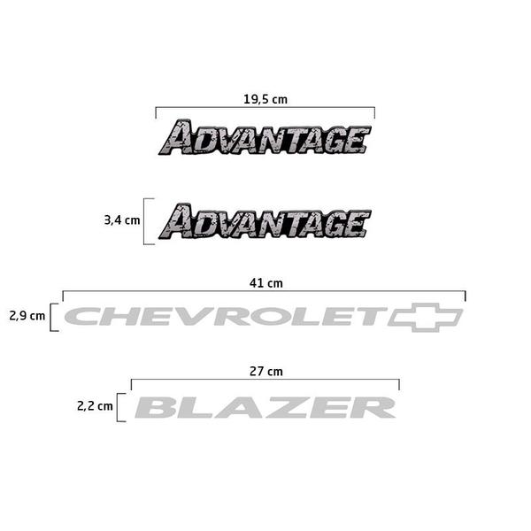 Imagem de Kit Emblemas Blazer Advantage 2007 Chevrolet Resinados