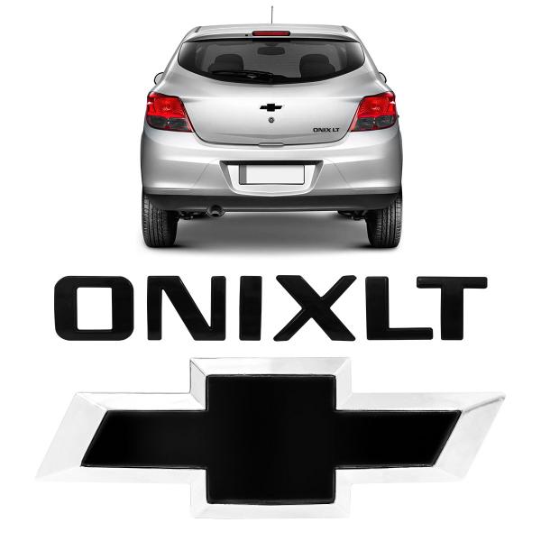 Imagem de Kit Emblemas Do Onix Mala e Letreiro Onix e LT Black Piano