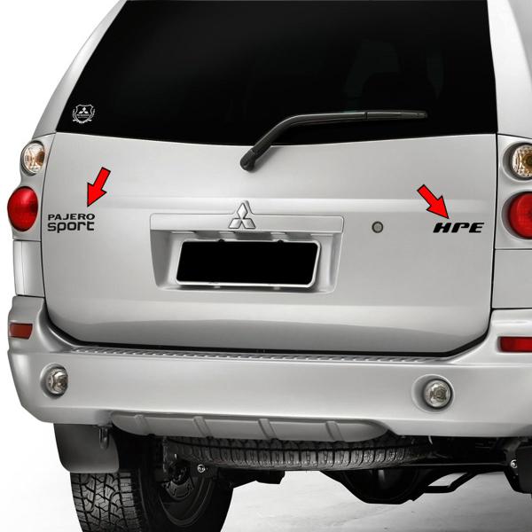 Imagem de Kit Emblemas Pajero Sport Hpe Vgt-i 2009 Adesivo Mitsubishi