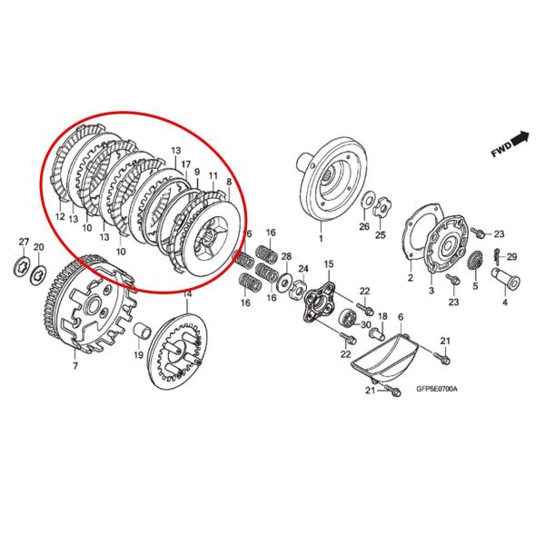 Imagem de KIT EMBREAGEM COMPLETO HONDA POP 110i 2020 2021 2022