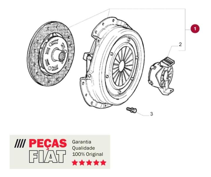 Imagem de Kit Embreagem Fiat Novo Uno Dualogic Original Com Colar