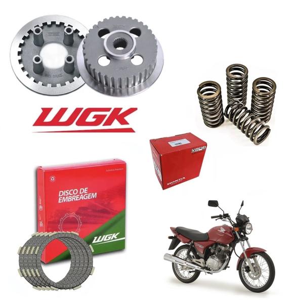 Imagem de Kit Embreagem Wgk + Mola Honda Cg Titan Cargo Fan Bros 150 De 2004 Ate 2015