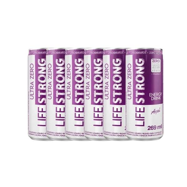 Imagem de Kit energético life strong ultra zero energy drink açai zero açucar 269ml