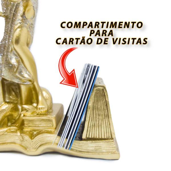 Imagem de Kit Enfeite Escultura Águia Decorativa + Dama Justiça Estátua Decoração Sala Escritório