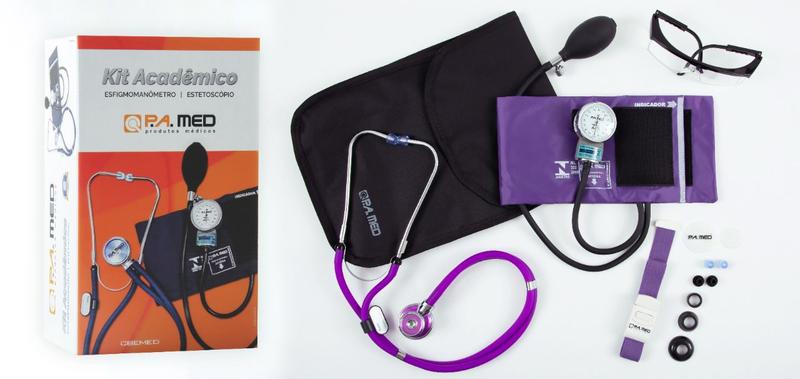 Imagem de Kit Enfermagem Acadêmico Completo Roxo PA MED Garantia