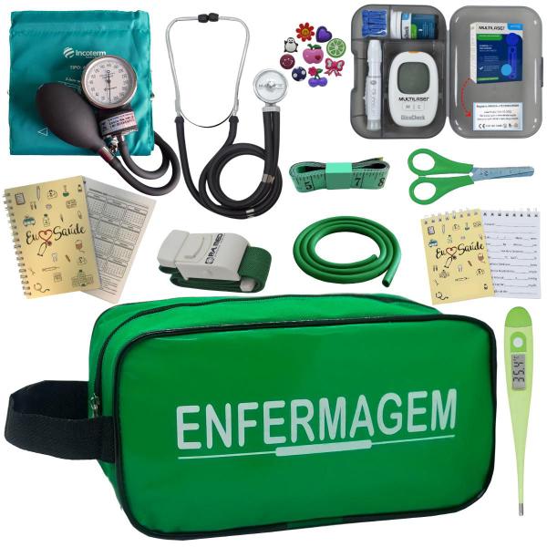 Imagem de Kit Enfermagem Completo Top + Medidor Glicose 