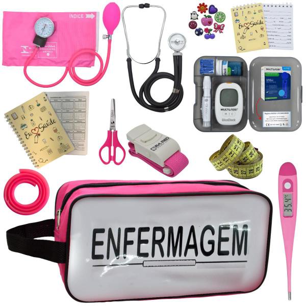 Imagem de Kit Enfermagem Completo Top + Medidor Glicose 