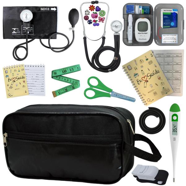 Imagem de Kit Enfermagem Completo Top + Medidor Glicose 