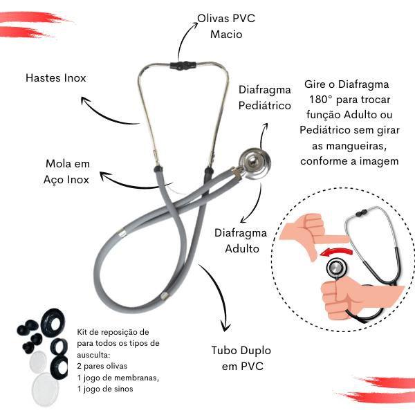 Imagem de Kit Enfermagem Estágio Aparelho Pressão Estetoscópio Incoterm