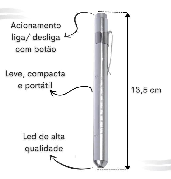 Imagem de Kit Enfermagem Relogio Lapela Lanterna Termometro Estojo