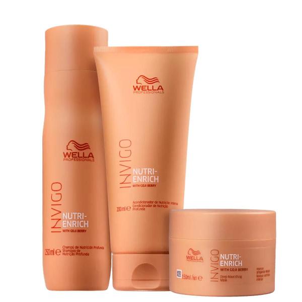 Kit Enrich Shampoo, Condicionador e Máscara - Wella Kit Enrich Shampoo, Condicionador e Máscara - Wella