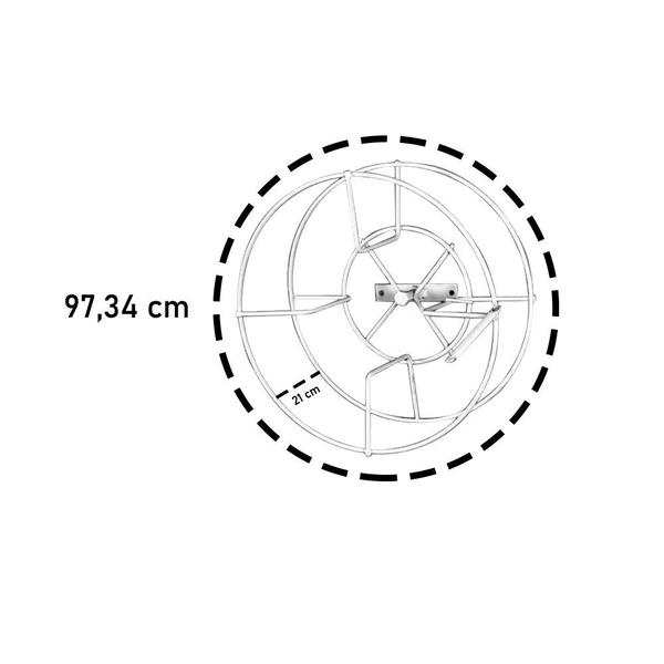 Imagem de Kit Enrolador de mangueira Com Mangueira Cristal 20M