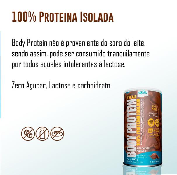 Kit Equaliv Body Protein Cacau 100% Proteina 600g 2 Uni Imagem de Kit Equaliv Body Protein Cacau 100% Proteina 600g 2 Uni