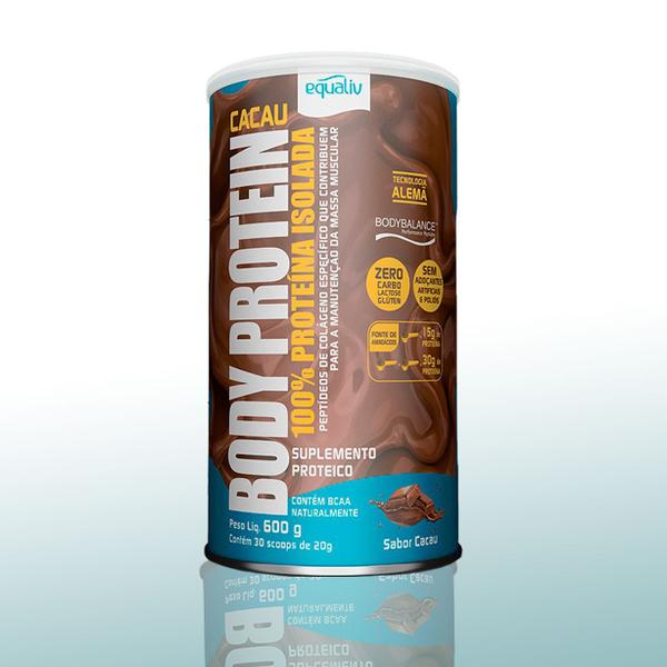 Kit Equaliv Body Protein Cacau 100% Proteina 600g 2 Uni Imagem de Kit Equaliv Body Protein Cacau 100% Proteina 600g 2 Uni