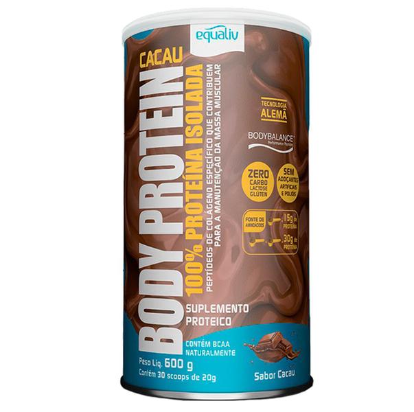 Kit Equaliv Body Protein Cacau 100% Proteina 600g 2 Uni Imagem de Kit Equaliv Body Protein Cacau 100% Proteina 600g 2 Uni