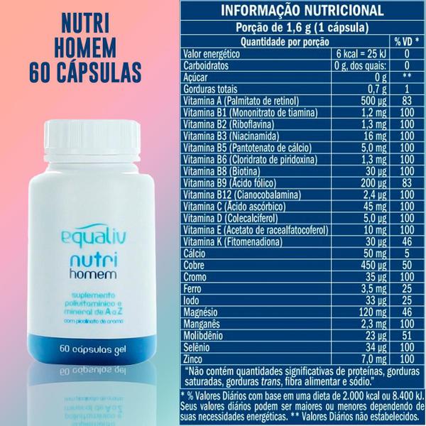 Imagem de Kit Equaliv Nutri Homem - Mulher - Imunidade Capsulas Gel