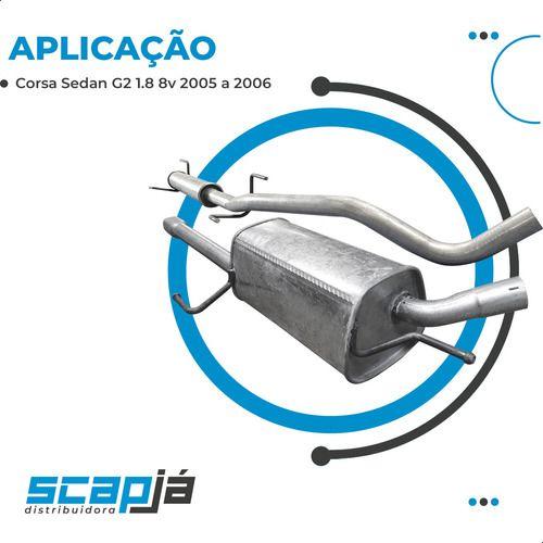 Imagem de Kit Escap Abafador + Silencioso Corsa Sedan 1.8 8v 2005 2006