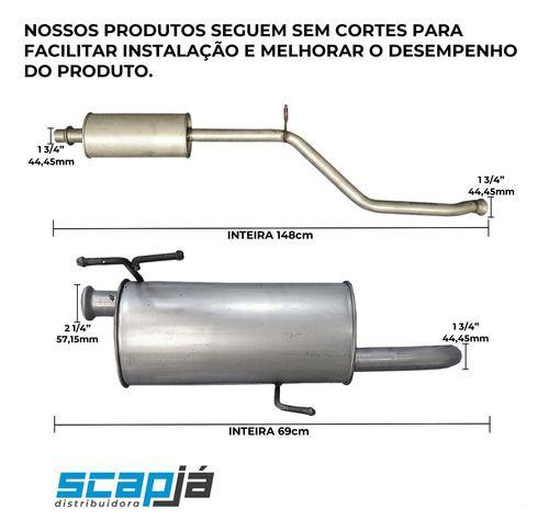 Imagem de Kit Escap Abafador + Silencioso Peugeot 206 Hatch1.600 04