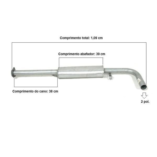 Imagem de Kit Escapamento Silencioso Gol 1.0 16v 2001 A 2005