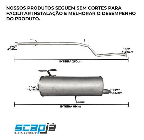 Imagem de Kit Escapamento Tubo + Traseiro Peugeot 207 Sedan 1.4 08 15