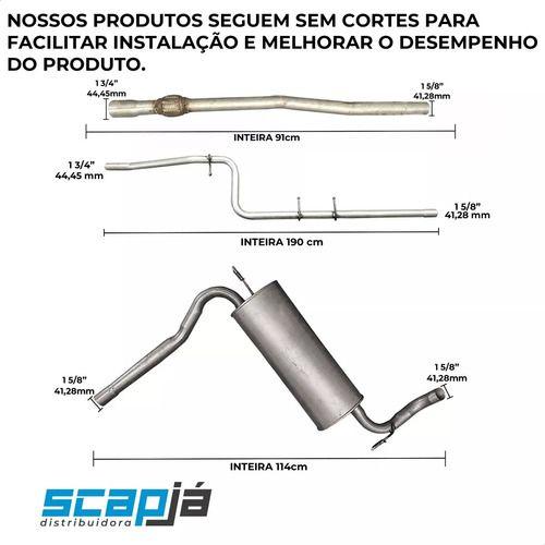 Imagem de Kit Escapamento Tubos + Silencioso Strada 1.4 8v 2009 A 2011