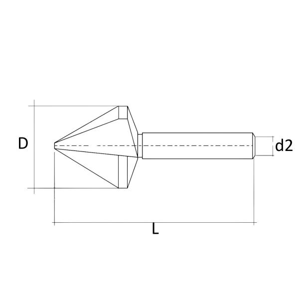 Imagem de kit escareador 90 25 mmx10h din335c - 2 pcs