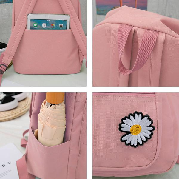 Imagem de Kit Escolar Completo Mochila Bolsa Estojo Juvenil Feminino Infantil Creche Escolinha Casual Colorido Original Resistente