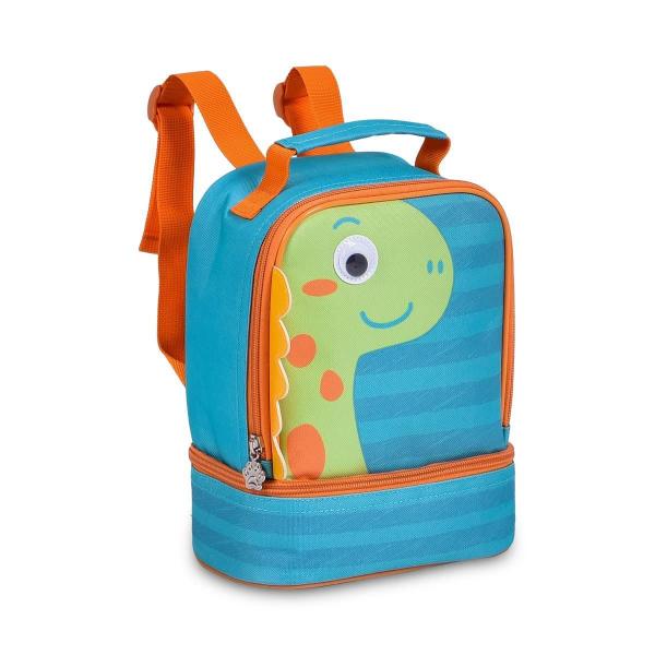 Imagem de Kit Escolar Dinossauro Mochila Costas Com Lancheira E Estojo